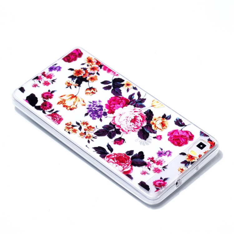 Pattern Printing TPU Case for Huawei P8 Lite (2015) - Vivid Flowers-4