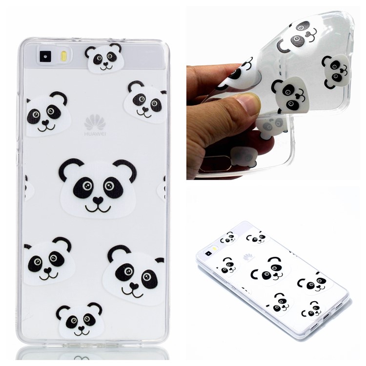 Pattern Printing TPU Shell for Huawei P8 Lite (2015) - Panda Pattern-1