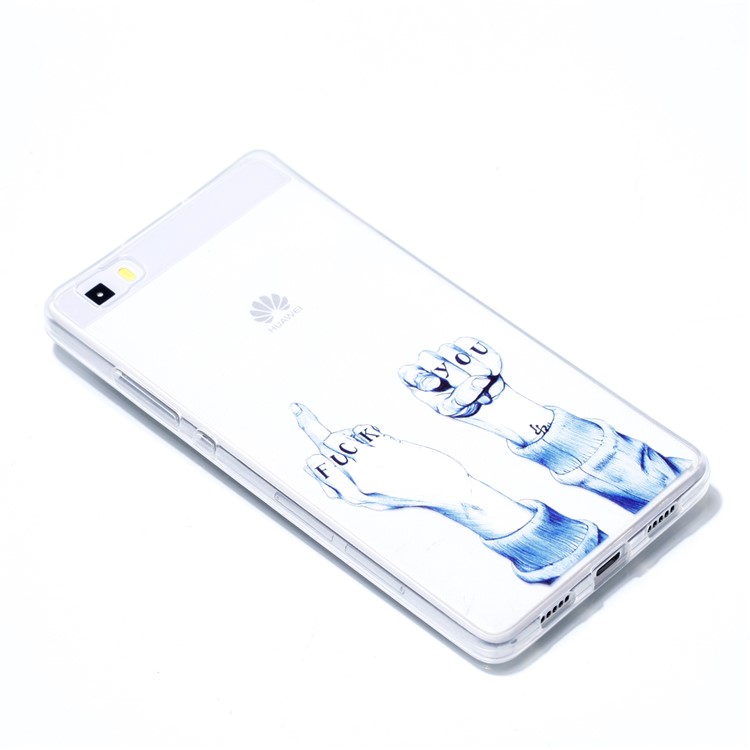 Pattern Printing TPU Shell Cover Case for Huawei P8 Lite (2015) - FUCK Pattern-3