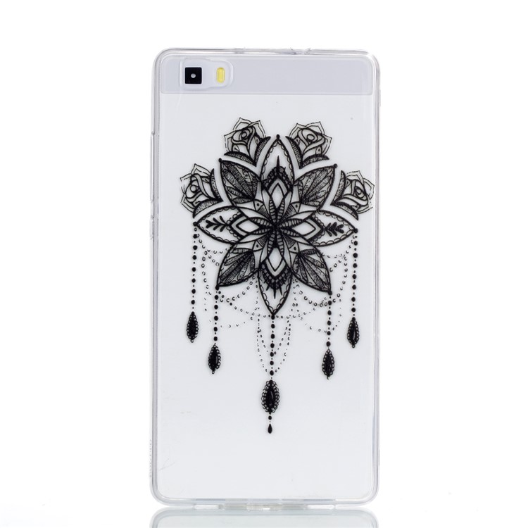 Pattern Printing TPU Cover Shell for Huawei P8 Lite (2015) - Flower Pattern-2