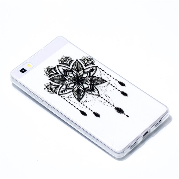 Pattern Printing TPU Cover Shell for Huawei P8 Lite (2015) - Flower Pattern-3