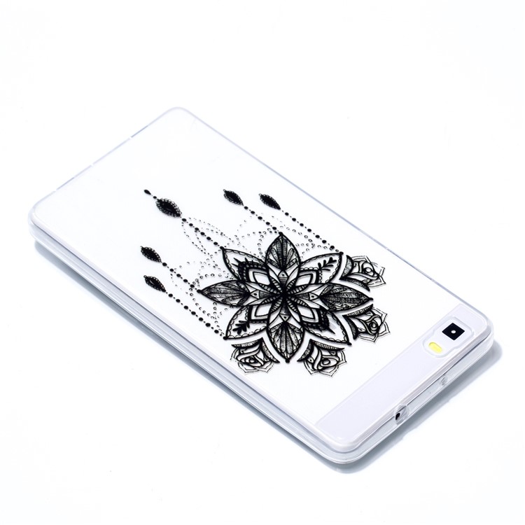 Pattern Printing TPU Cover Shell for Huawei P8 Lite (2015) - Flower Pattern-4