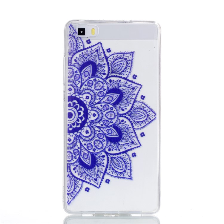 Pattern Printing TPU Case Cover Shell for Huawei P8 Lite (2015) - Purple Flower-2