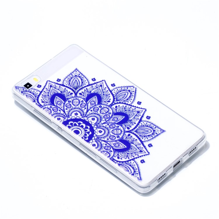 Pattern Printing TPU Case Cover Shell for Huawei P8 Lite (2015) - Purple Flower-3