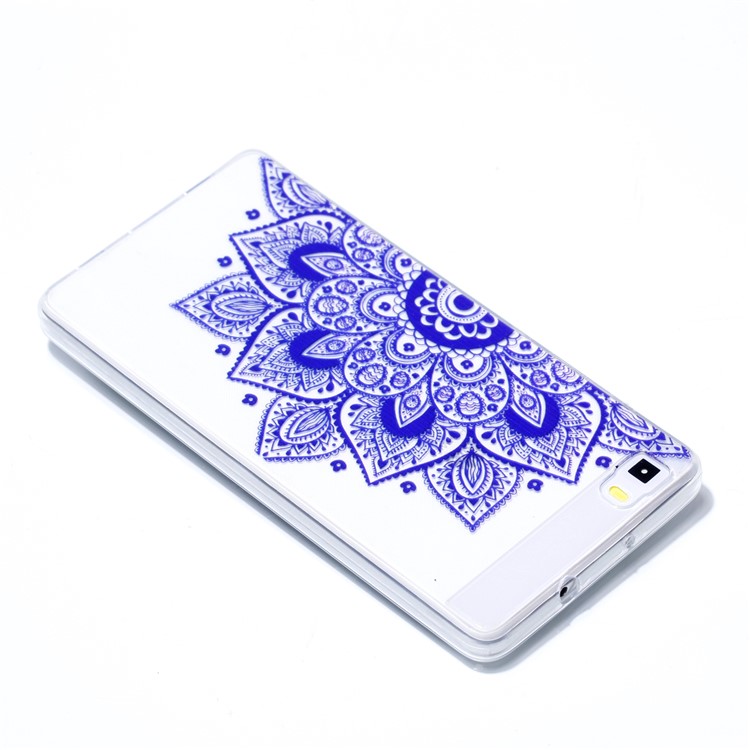 Pattern Printing TPU Case Cover Shell for Huawei P8 Lite (2015) - Purple Flower-4