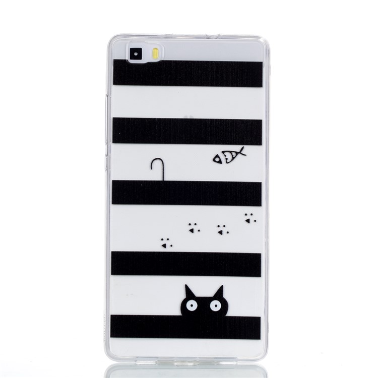 Pattern Printing TPU Case Accessory for Huawei P8 Lite (2015) - Stripes Pattern-2