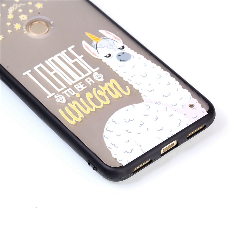 Rubberized Embossed TPU + PC Hybrid Mobile Phone Case Mobile Phone Case for Huawei P8 Lite (2017)/Honor 8 Lite - Alpaca Unicorn-6