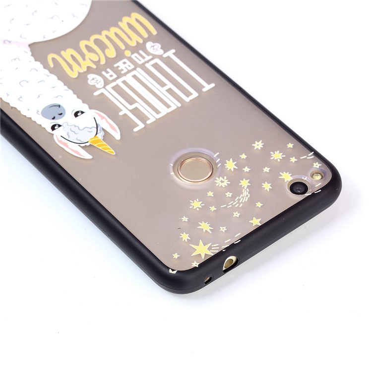 Rubberized Embossed TPU + PC Hybrid Mobile Phone Case Mobile Phone Case for Huawei P8 Lite (2017)/Honor 8 Lite - Alpaca Unicorn-7