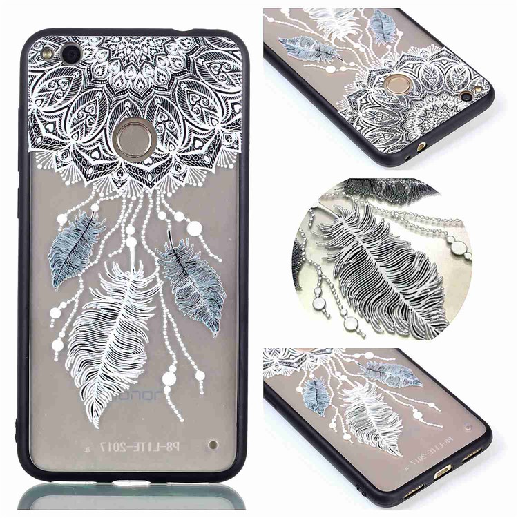 Rubberized Embossed TPU + PC Hybrid Mobile Phone Cover for Huawei P8 Lite (2017)/Honor 8 Lite - Dream Catcher-1