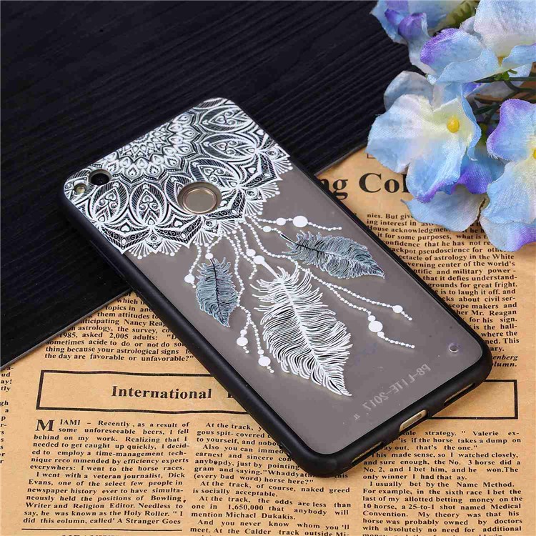 Rubberized Embossed TPU + PC Hybrid Mobile Phone Cover for Huawei P8 Lite (2017)/Honor 8 Lite - Dream Catcher-3