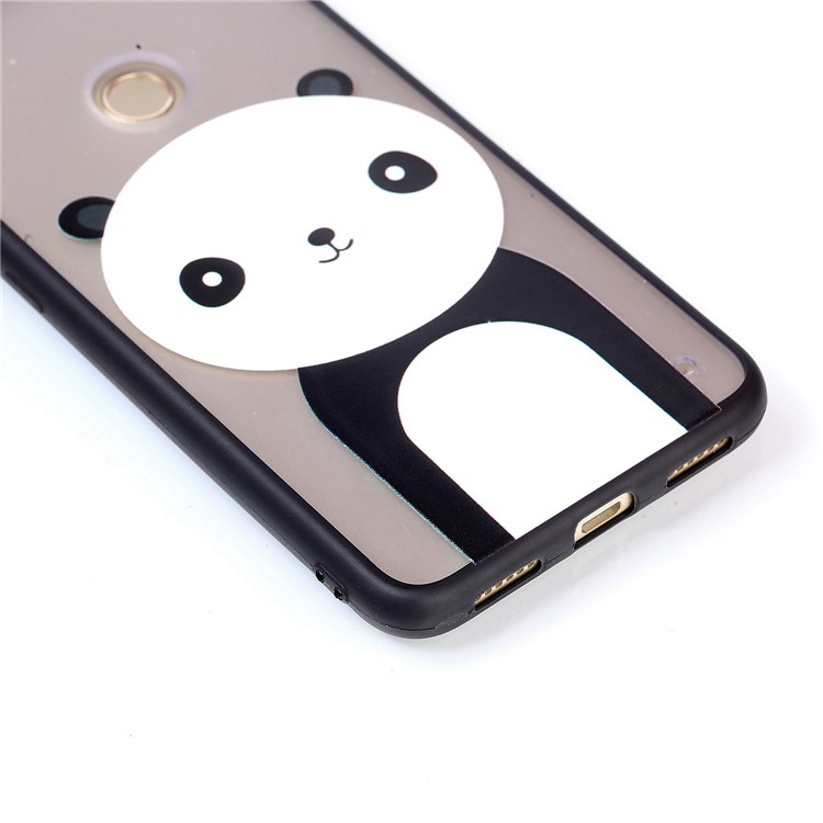 Rubberized Embossed TPU + PC Hybrid Back Cover for Huawei P8 Lite (2017)/Honor 8 Lite - Panda-5