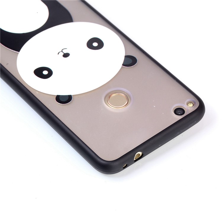 Rubberized Embossed TPU + PC Hybrid Back Cover for Huawei P8 Lite (2017)/Honor 8 Lite - Panda-6