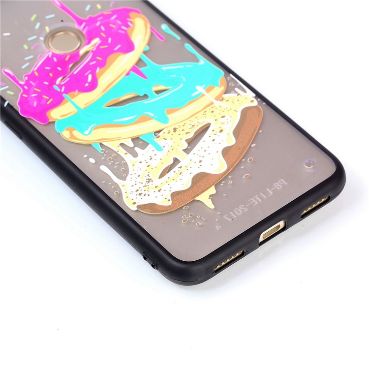 Caoutchouté En Relief TPU + PC Coque Arrière Hybride Pour Huawei P8 Lite (2017) / Honneur 8 Lite - Beignets-5