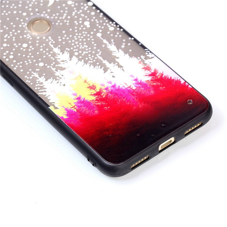Rubberized Embossed TPU + PC Combo Cover Shell for Huawei P8 Lite (2017)/Honor 8 Lite - Forests-4