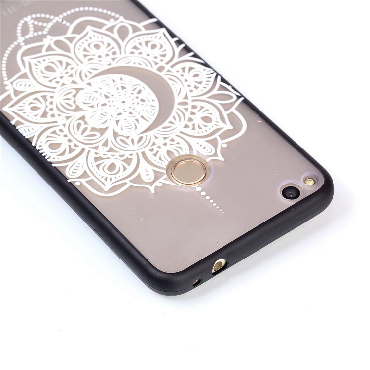 Rubberized Embossed TPU + PC Combo Cell Phone Casing for Huawei P8 Lite (2017)/Honor 8 Lite - Pretty Flower-5