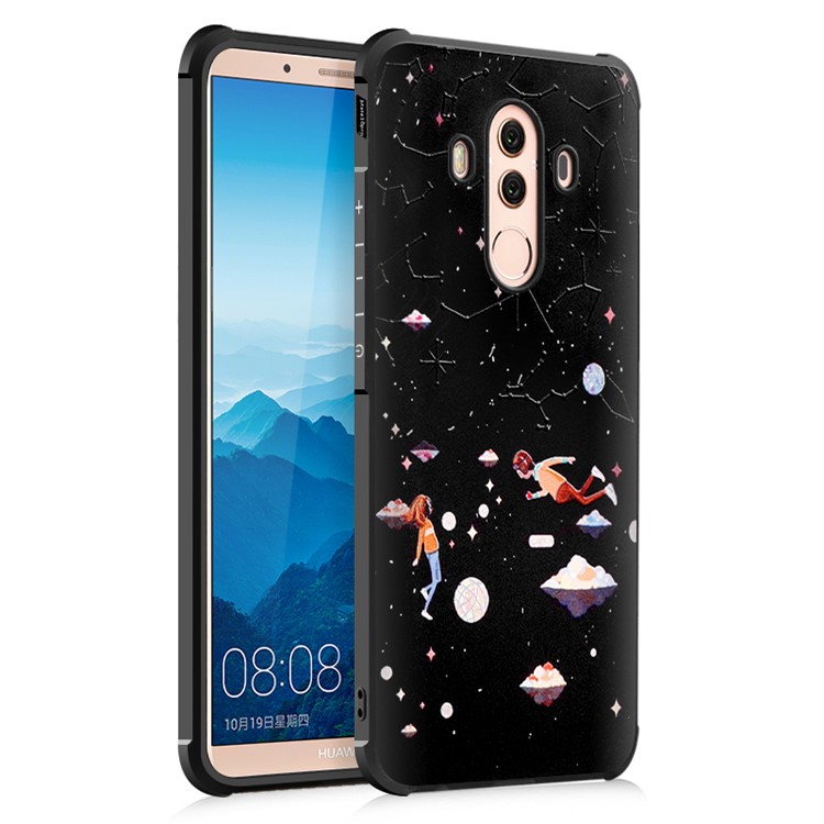Embossment Wrapped Edges TPU Case Mobile Accessory for Huawei Mate 10 Pro - Love in the Space-1