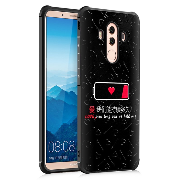 Embossment TPU Cell Phone Case for Huawei Mate 10 Pro - Love How Long Can We Hold on-1