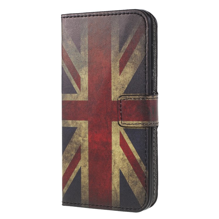 Pattern Printing PU Leather Magnetic Wallet Stand Protective Mobile Shell for Huawei P Smart / Enjoy 7S - Flag of British-3
