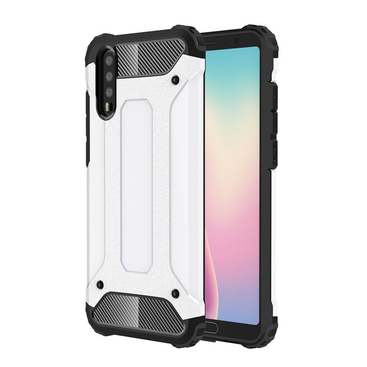 Armor Guard Plastic + TPU Hybrid Phone Case for Huawei P20 - White