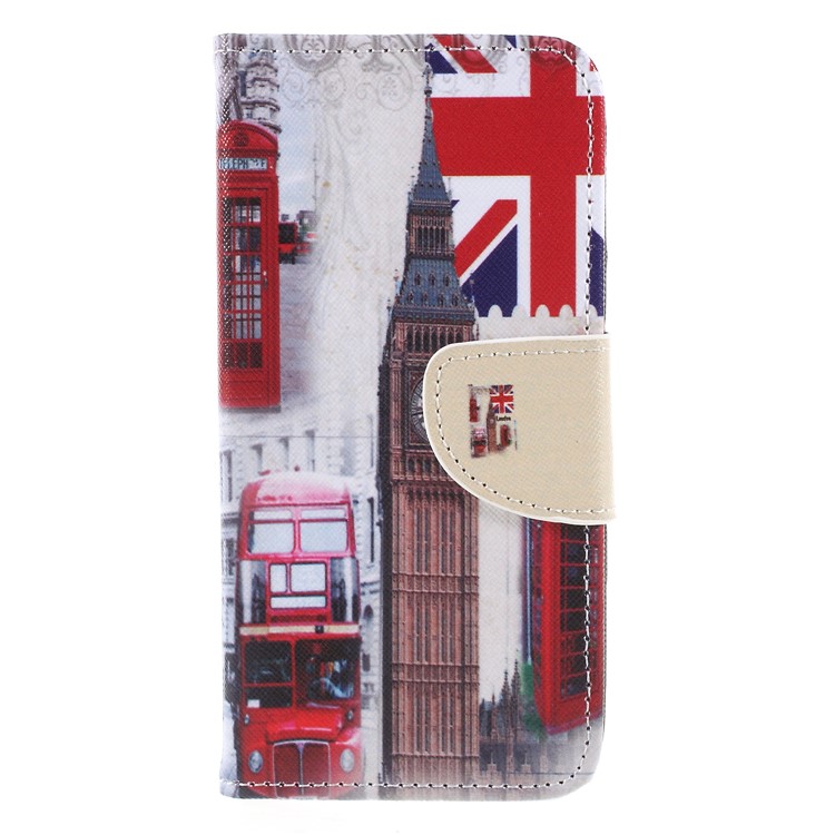 Cross Texture Pattern Printing Leather Wallet Stand Cover for Huawei Honor 9 Lite / Honor 9 Youth Edition - London Elements-1