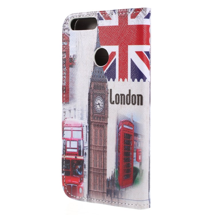 Cross Texture Pattern Printing Leather Wallet Stand Cover for Huawei Honor 9 Lite / Honor 9 Youth Edition - London Elements-2