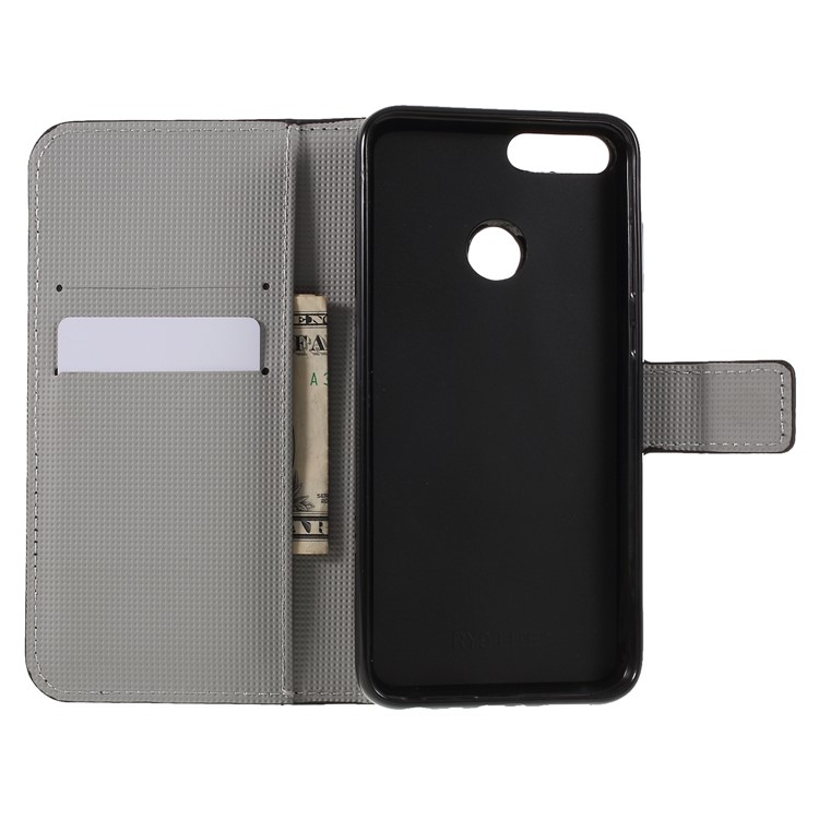 Pattern Printing PU Leather Magnetic Wallet Stand Protective Phone Shell for Huawei Honor 9 Lite/9 Youth Edition - Abstract Pattern-6