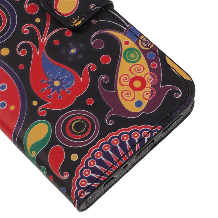 Pattern Printing PU Leather Magnetic Wallet Stand Protective Phone Shell for Huawei Honor 9 Lite/9 Youth Edition - Abstract Pattern-7