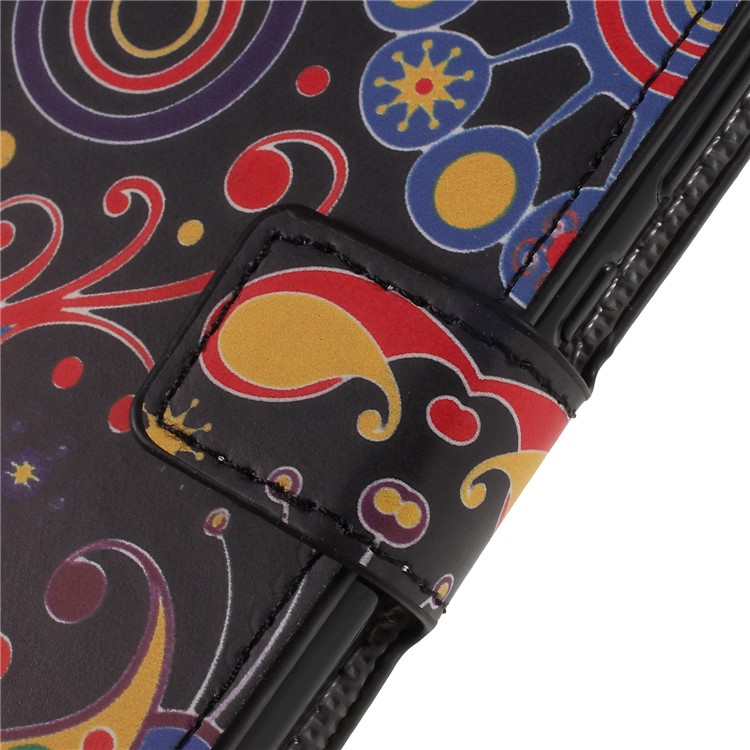 Pattern Printing PU Leather Magnetic Wallet Stand Protective Phone Shell for Huawei Honor 9 Lite/9 Youth Edition - Abstract Pattern-9
