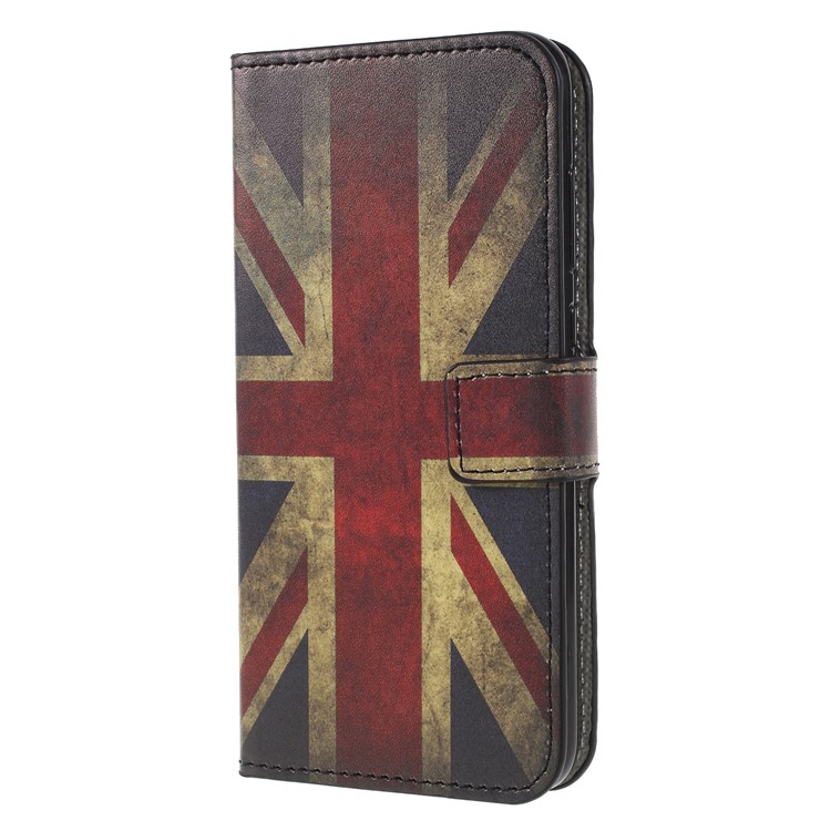 Pattern Printing PU Leather Magnetic Wallet Stand Protective Mobile Phone Shell for Huawei Honor 9 Lite/9 Youth Edition - Flag of British-3