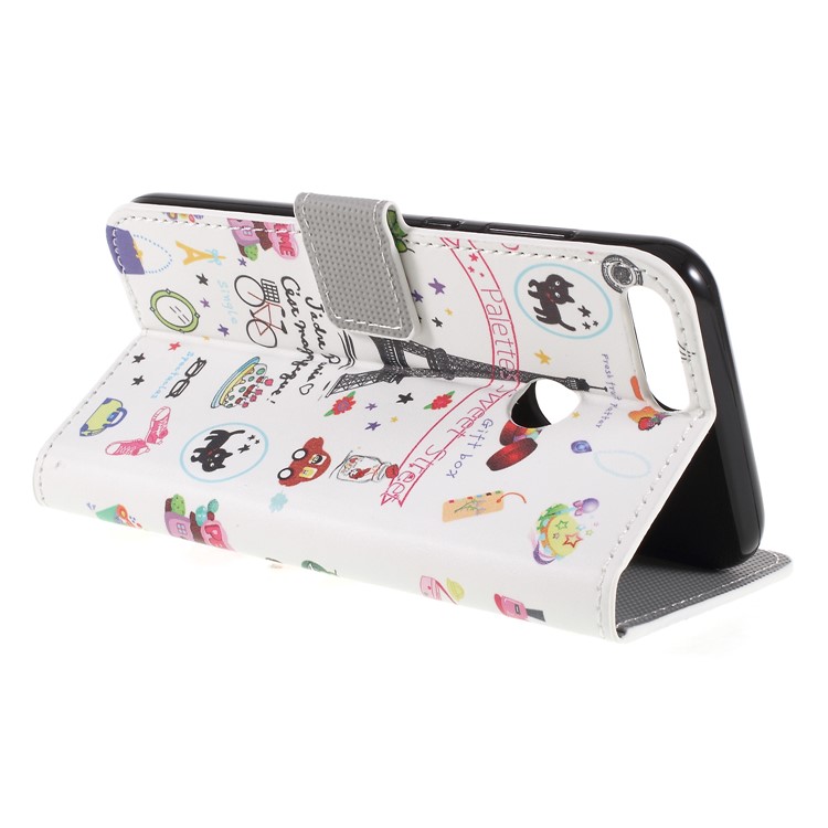 Pattern Printing PU Leather Magnetic Wallet Stand Case for Huawei Honor 9 Lite/9 Youth Edition - Palettes Sweet Street-5