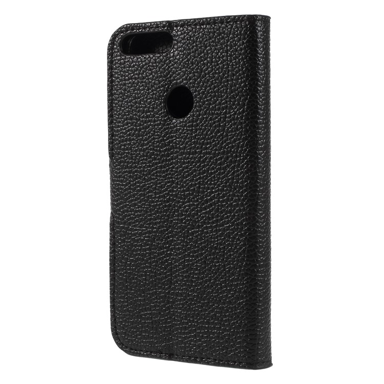 Litchi Texture Genuine Leather Wallet Protective Cover Case for Huawei Honor 9 Lite/9 Youth Edition - Orange-2