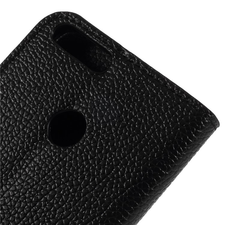 Litchi Texture Genuine Leather Wallet Protective Cover Case for Huawei Honor 9 Lite/9 Youth Edition - Orange-7