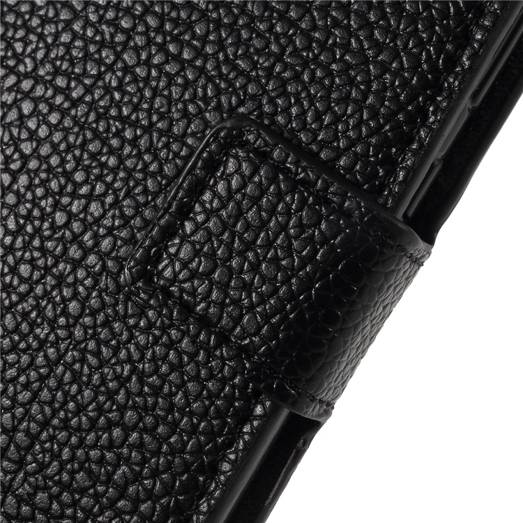 Litchi Texture Genuine Leather Wallet Protective Cover Case for Huawei Honor 9 Lite/9 Youth Edition - Orange-8