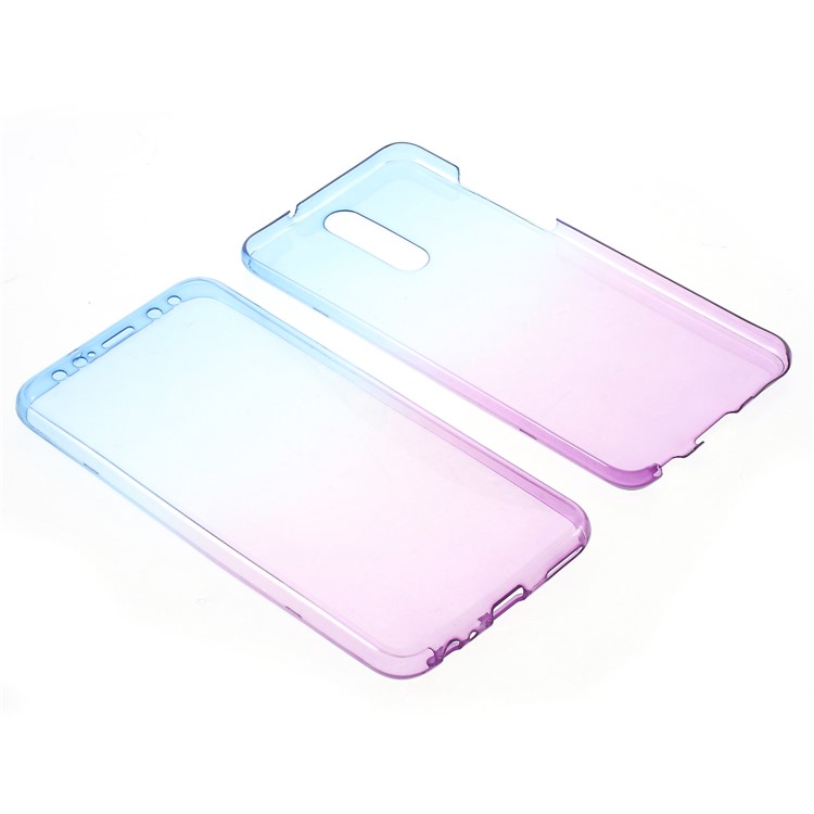 Gradient Color Touchable 2-Piece TPU Case for Huawei Mate 10 Lite/nova 2i/Maimang 6/Honor 9i (India) - Blue + Purple-1