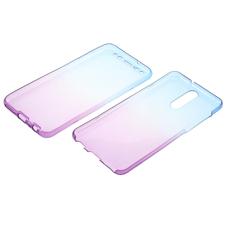 Gradient Color Touchable 2-Piece TPU Case for Huawei Mate 10 Lite/nova 2i/Maimang 6/Honor 9i (India) - Blue + Purple-3