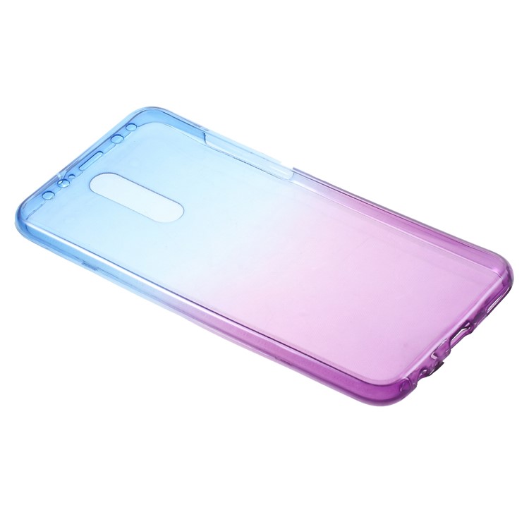 Gradient Color Touchable 2-Piece TPU Case for Huawei Mate 10 Lite/nova 2i/Maimang 6/Honor 9i (India) - Blue + Purple-4