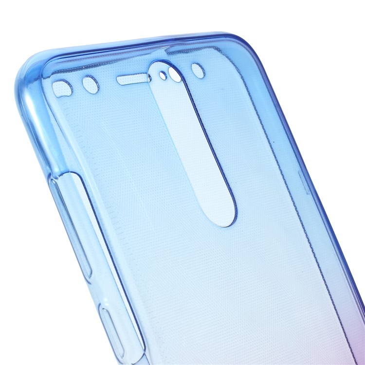 Gradient Color Touchable 2-Piece TPU Case for Huawei Mate 10 Lite/nova 2i/Maimang 6/Honor 9i (India) - Blue + Purple-5