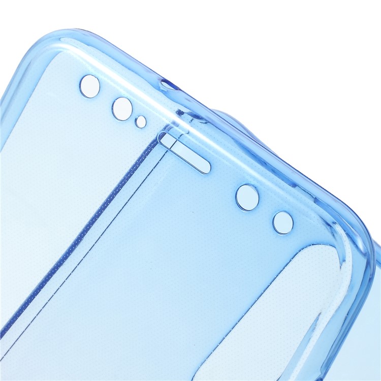 Gradient Color Touchable 2-Piece TPU Case for Huawei Mate 10 Lite/nova 2i/Maimang 6/Honor 9i (India) - Blue + Purple-7