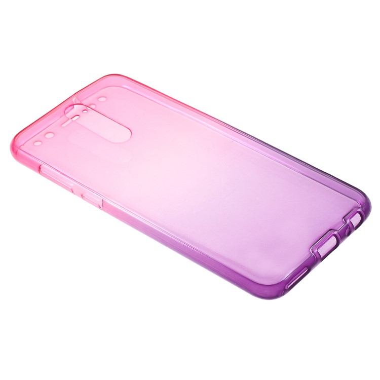 Gradient Color Touchable Front + Back TPU Cover for Huawei Mate 10 Lite/nova 2i/Maimang 6/Honor 9i (India) - Rose + Purple-3