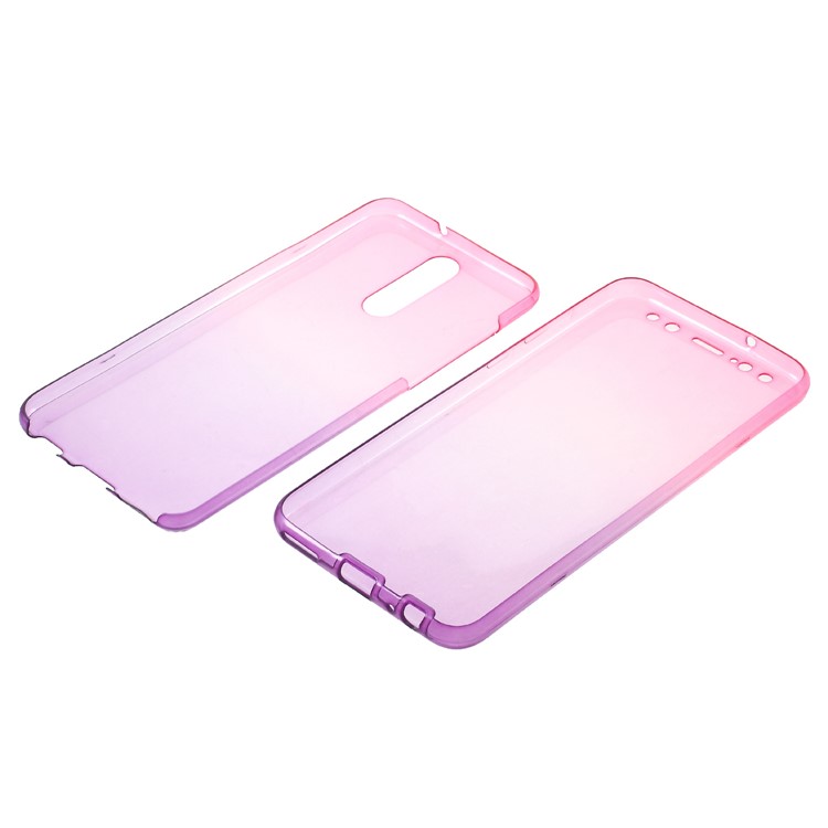 Gradient Color Touchable Front + Back TPU Cover for Huawei Mate 10 Lite/nova 2i/Maimang 6/Honor 9i (India) - Rose + Purple-4