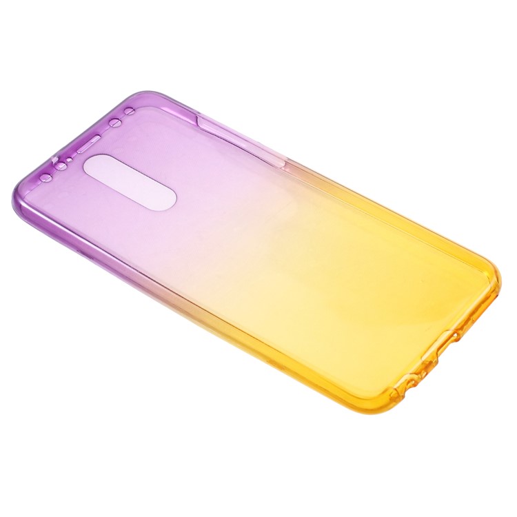 For Huawei Mate 10 Lite/nova 2i/Maimang 6/Honor 9i (India) Gradient Color Touchable 2-Piece TPU Phone Shell - Purple + Yellow-2