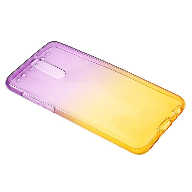 For Huawei Mate 10 Lite/nova 2i/Maimang 6/Honor 9i (India) Gradient Color Touchable 2-Piece TPU Phone Shell - Purple + Yellow-3