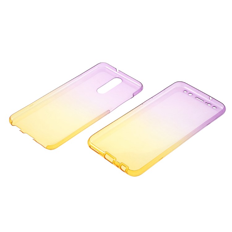 For Huawei Mate 10 Lite/nova 2i/Maimang 6/Honor 9i (India) Gradient Color Touchable 2-Piece TPU Phone Shell - Purple + Yellow-5