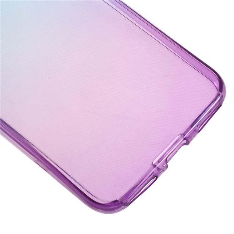 Gradient Color Touchable 2-Piece TPU Case for Huawei P9 lite mini / Y6 Pro (2017) / Huawei Enjoy 7 - Blue + Purple-4