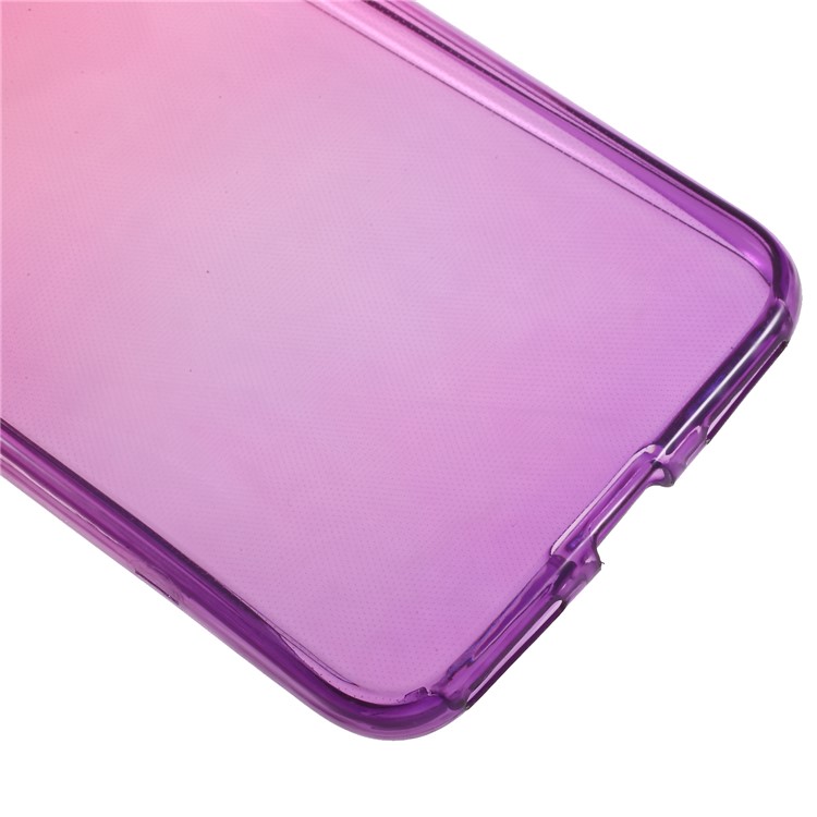 Gradient Color Touchable 2-Piece TPU Cover for Huawei P9 lite mini / Y6 Pro (2017) / Huawei Enjoy 7 - Rose + Purple-4