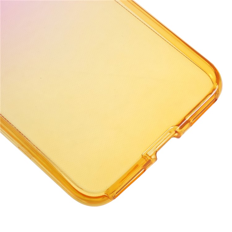 Gradient Color Touchable 2-Piece TPU Shell for Huawei P9 lite mini / Y6 Pro (2017) / Huawei Enjoy 7 - Rose + Yellow-4