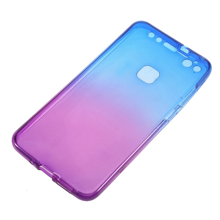 Gradient Color Touchable 2-Piece TPU Mobile Phone Case for Huawei P10 Lite - Blue + Purple-2