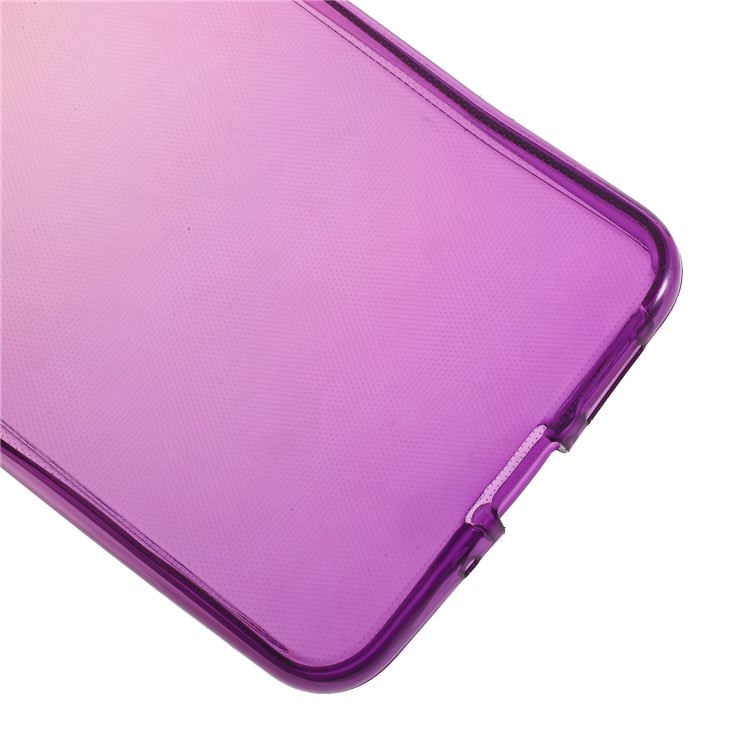 Gradient Color Touchable 2-Piece TPU Mobile Phone Cover for Huawei P10 Lite - Rose + Purple-4