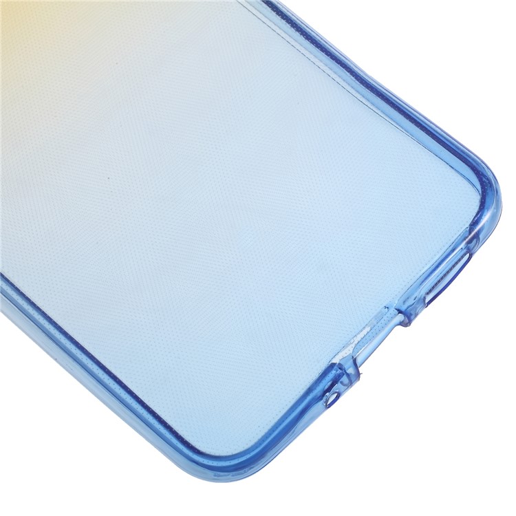 Gradient Color Touchable 2-Piece TPU Mobile Phone Shell for Huawei P10 Lite - Yellow + Blue-4