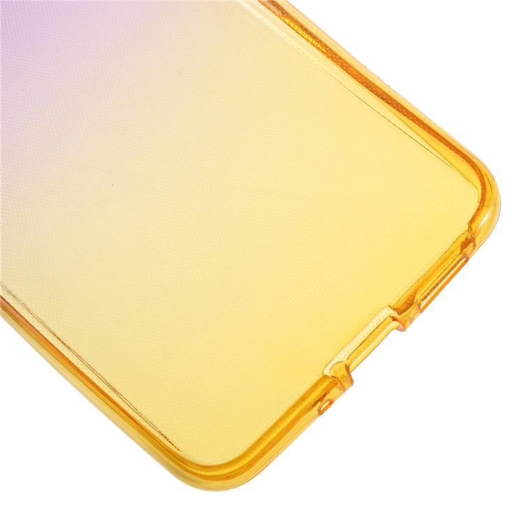 Gradient Color Touchable 2-Piece TPU Protection Case for Huawei P10 Lite - Purple + Yellow-4